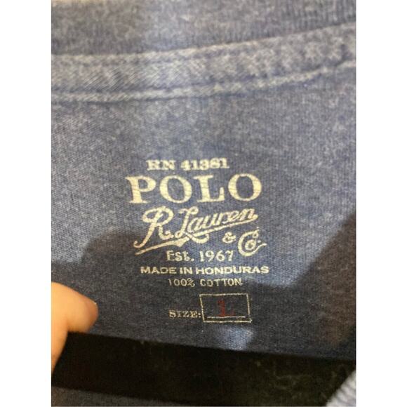 Polo Ralph Lauren Y2K Blue Logo Old Money Quiet Luxury Basic PreppyTee - Picture 3 of 4